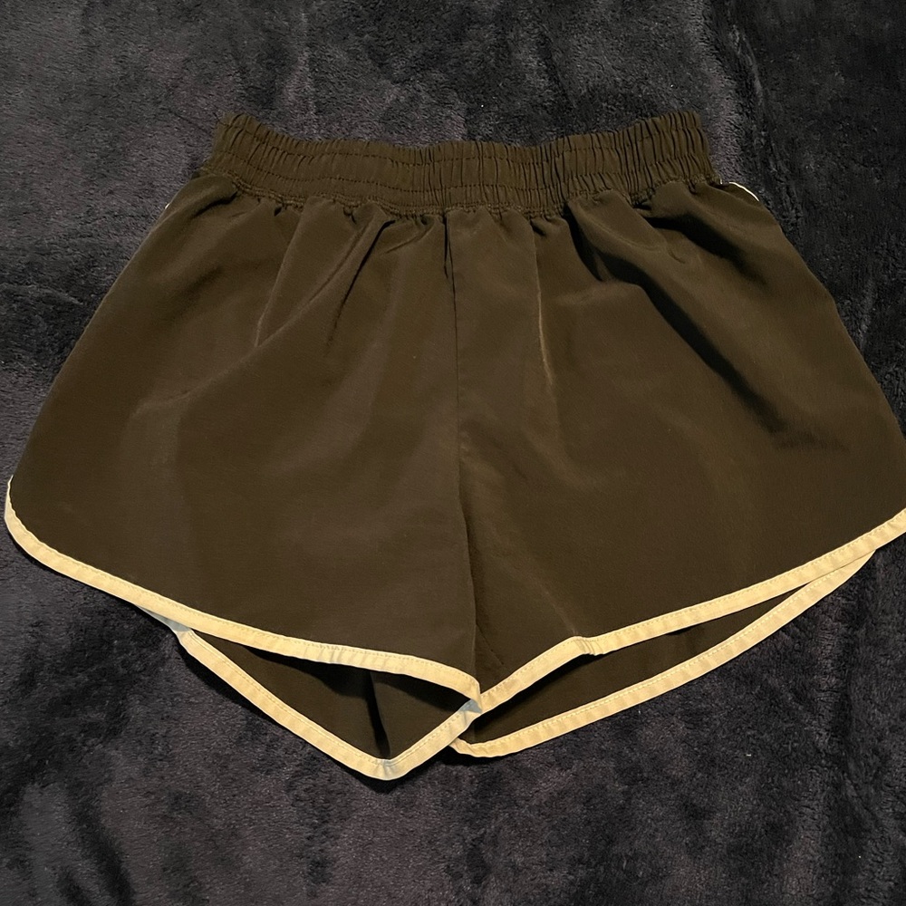 Black with white stripe athletic shorts